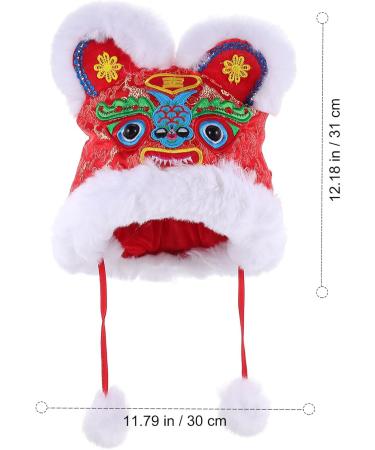 Gadpiparty 2pcs Chinese Hat Kids Chinese New Year Hat Warm Hat Spring Festival Photo Props 31X30X4CM - Buy Online on GoSupps.com