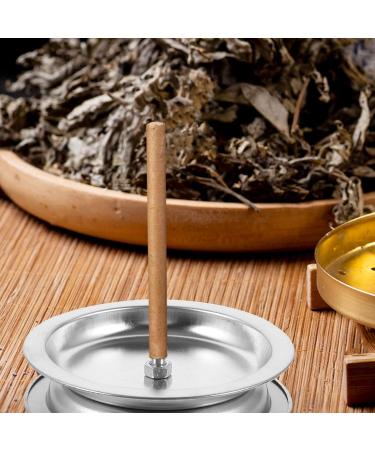 Beavorty Moxa Stick Burner Holder - Stainless Steel Metal Plate for Moxa Sticks & Incense Tablets - 2 Piece Set - Buy Online on GoSupps.com
