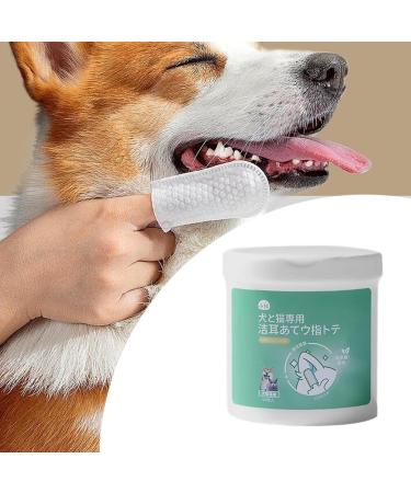Qialexicon Pet Mouth Cleaning Wipe Dog Oral Cleaner Wipe Disposable Reducing Tartar Dogs Oral Cleaning Wipe for Dogs Pet Puppy 50 Sheet in Box - Buy Online on GoSupps.com