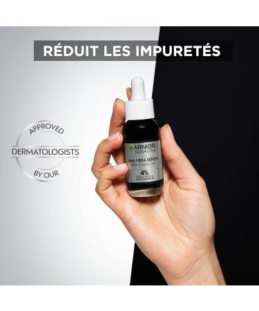 L'Or al Paris Garnier PureActive AHA + BHA Charcoal AntiImpurities Serum With Charcoal 30ml - Buy Online on GoSupps.com