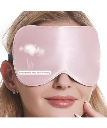 Adjustable Pink Satin Sleep Mask for Women | Silk Eye Mask for Sleeping - Perfect for Relaxation & Adult Play - Buy Online on GoSupps.com