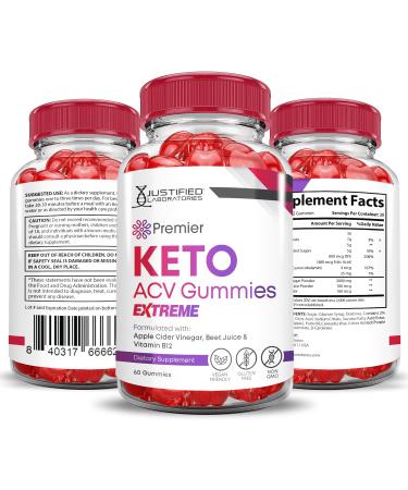 Premier Keto ACV Gummies 2000MG - Vegan Non-GMO Apple Cider Vinegar with Pomegranate & Beet Juice - 60 Count - Buy Online on GoSupps.com