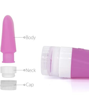 Buy Mygadget Travel Bottles Set - 4 Silicone Leakproof Containers for Air Travel - Blue & Pink - Ideal for Hand Luggage - Buy Online on GoSupps.com