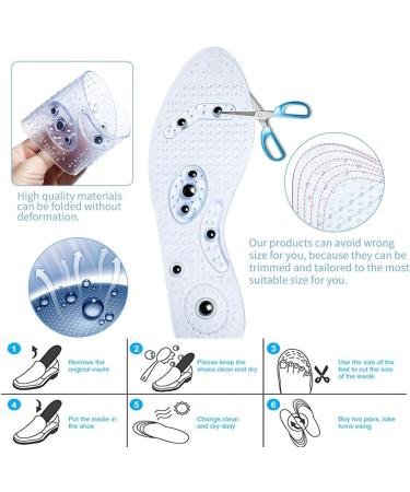 Subaoqi Acupressure Magnet Insoles - Massage Gel Shoe Inserts for Weight Loss - Buy Online on GoSupps.com