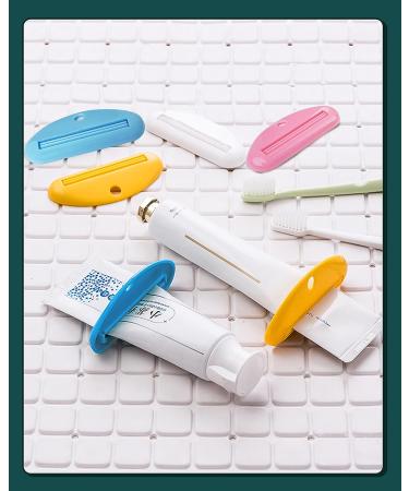 MoHern Toothpaste Squeezer 12 Pcs - Plastic Tube Holder & Dispenser Clips (Pink, Blue, Yellow, White) - Buy Online on GoSupps.com