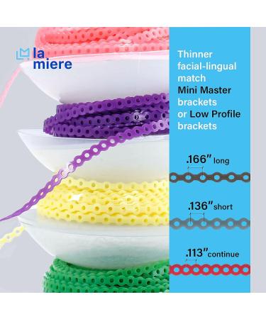 Orthodontic Braces Rubber Chains - 2 Rolls Power Chains in Deep Black (4.2mm) - 15'' Spools - Buy Online on GoSupps.com