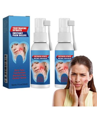 2 Pi ces Soulagement Rapide Dental Spray Dental Pain Analg sique Spray Herbal Oral Care Spray Dental Pain Relief Spray Soulage Les Gencives Douloureuses Enfl es Caries