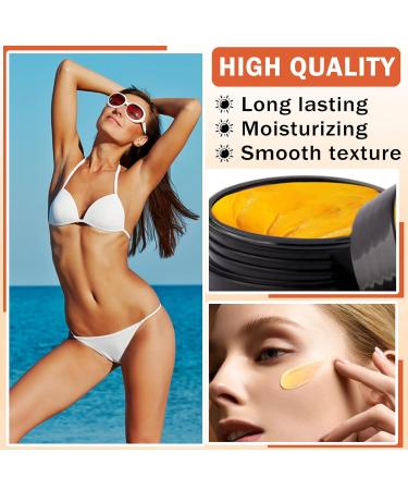 Soft Brown Tanning Gel - Natural Carrot Sun Tanning Cream with Brush (100g) - Perfect for Outdoor & Sunbeds - Buy Online on GoSupps.com