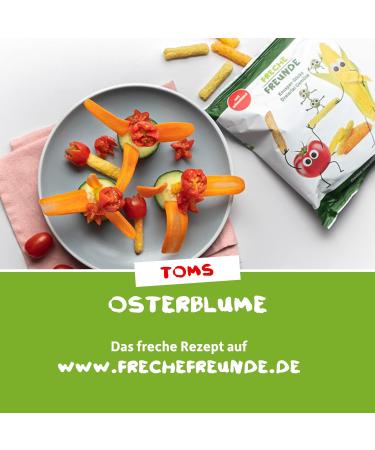 Freche Freunde Organic Crunchy Sticks - Three Vegetables Snack for Kids & Babies (12+ Months) - No Added Salt - Pack of 8 (8x30g) - Buy Online on GoSupps.com