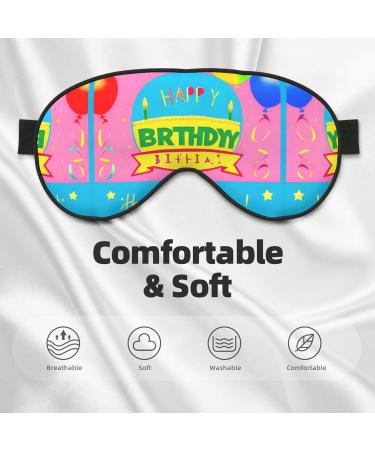 Happy Birthday Balloon Eye Mask | Soft & Adjustable Nighttime Comfort | Unisex Sleeping Mask for Men & Women - Buy Online on GoSupps.com