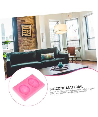 MAGICLULU Fried Egg Mold Silicone Molds 3D Resin Molds Simple Mold DIY Cake Making Mold Fried Eggs Bakeware 10.5X7.2CM Pink - Buy Online on GoSupps.com