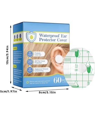 Waterproof Silicone Ear Protector Cover 60Pcs - Sky Blue, Reusable & Washable Ear Patch for Shower, Pottery Sponge Stick - Suitable for All Skin Types - Buy Online on GoSupps.com