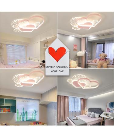 Shop DHGIE Dimmable LED Ceiling Lamp for Children s Room | Remote Control | 38W Cartoon Design in Blue & Pink - Buy Online on GoSupps.com