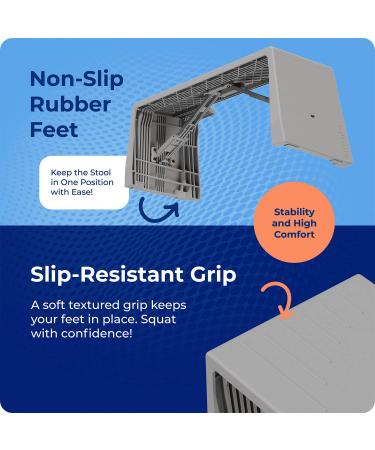 Squatty Potty Porta Traveler Foldable Toilet Stool - 7 Height - Gray | Compact & Portable Solution for Travel - Buy Online on GoSupps.com