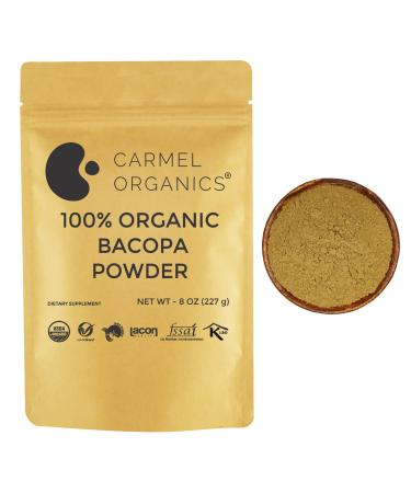 Organic Bacopa Monnieri/ Brahmi Powder | 8 Ounce or 0.5 Lb | USDA Certified | Full Spectrum Powder 8 Ounce (Pack of 1)
