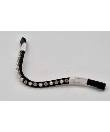 Tysons Breeches headband Pearl Minishetty Mini Shetty Welsh Leather Glitzer Pearls Welled Circums Falabella Minipony (Minishetty 33 cm)