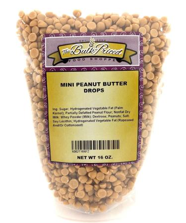 Mini Peanut Butter Drops, Bulk Size, Baking Chips (1 lb. Resealable Zip Lock Stand Up Bag) - Buy Online on GoSupps.com