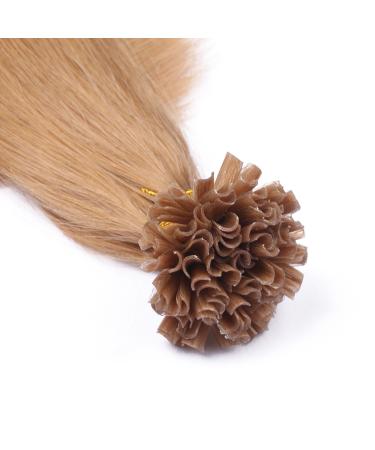 Keratin Bonding Hair Extensions - #19 Mittelgoldblond 60cm - 25 Strands - 100% Remy Real Hair - U-Tip by Novon Hair Extensions - Buy Online on GoSupps.com
