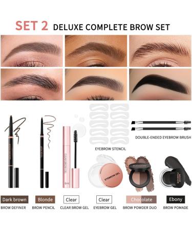  G n rique Eyebrow Set Waterproof Brow Stamp 8g Stencil Kit Precision Lightweight Long Lasting Formula Natural Look Finish Includes Eyeliner for Brow Brush Makeup - Buy Online on GoSupps.com