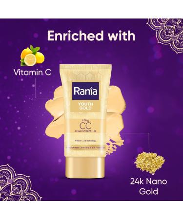 CC Cream SPF50 PA++ IR with Vitamin C & 24K Gold | Tinted Moisturizer & Foundation | Lightweight Long Lasting Natural Makeup | 25g - International Shipping Available - Buy Online on GoSupps.com