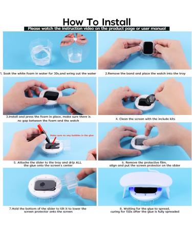 Mowei 3-Pack Apple Watch Series 8/7 Screen Protector 45mm - Premium 9H Tempered Glass, Full Coverage, Bubble-Free, Waterproof - Infinite HD Shield for Apple Watch 7/8 45mm - Buy Online on GoSupps.com