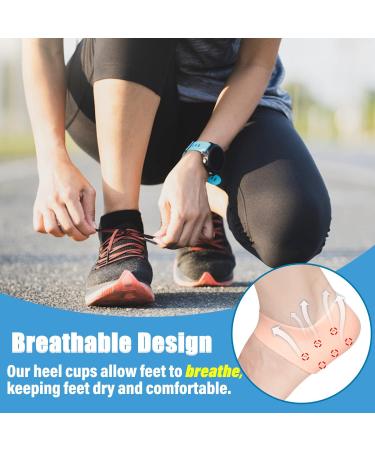 Silicone Heel Protection - 6PC Gel Cushions for Men & Women | Best Heel Cups & Pads for Plantar Fasciitis & Pain Relief - Buy Online on GoSupps.com