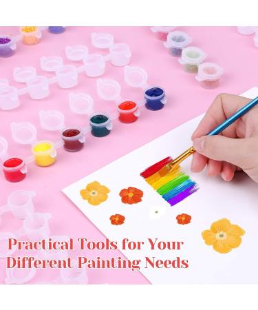 Caffox 240pcs Empty Paint Pot 40 Strips Acrylic Mini Container Storage with Lids (3ml/0.1oz) for Arts & Crafts - Buy Online on GoSupps.com
