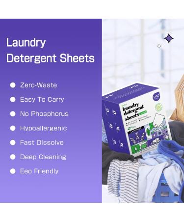 Soulink Lavender Laundry Detergent Sheets - Eco-Friendly Plant-Based Hypoallergenic 240 Loads No Plastic Jug - 240 Count - Buy Online on GoSupps.com