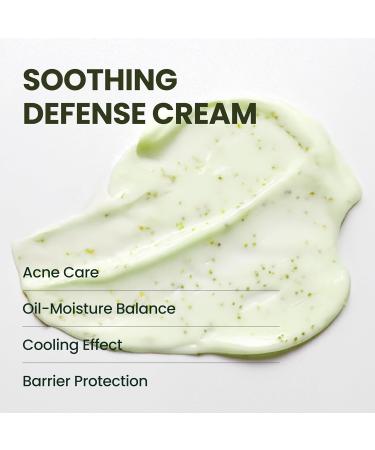 elravie HyCicaMue Defence Cream | Barrier Repair Moisturizer for Soothing Recovery | Cica Hyaluronic Acid Vegan Mucin | Calming Sensitive Skin Sebum Control Boosting Hydration | Korean Skin Care - Buy Online on GoSupps.com