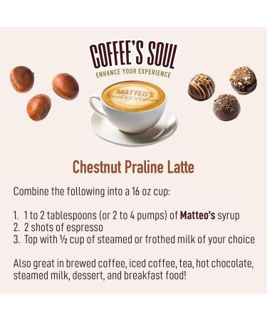 Matteo's Barista Style Sugar-Free Coffee Syrup Chestnut Praline Flavor Zero Calories and Sugar Keto Friendly Ideal for Lattes Cappuccinos Espresso Americano Indulgent Taste 25.4 Oz 2-Pack 750 ml (Pack of 2) - Buy Online on GoSupps.com