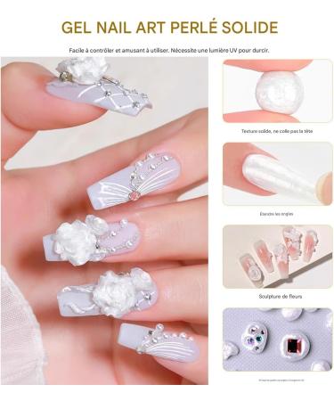 3D Nail Gel Solid Hard Molding Nail Gel Non-Sticky 5g White Manicure Supplies Dries Easy for Sculpting and Molding - Buy Online on GoSupps.com