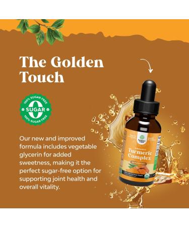 Organic Turmeric Liquid Drops for Adults - Turmeric Curcumin with Black Pepper Cinnamon & Ginger Extract Liquid for Joint Pain Mobility & Inflamation - Curcumin Drops for Immune Support - 60ml (2oz) 60ml (Pack of 1) - Buy Online on GoSupps.com