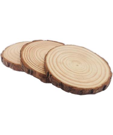 12 Pcs 3.5-4 inch Natural Wood Slices for DIY Crafts and Rustic Wedding Decoration - Buy Online on GoSupps.com
