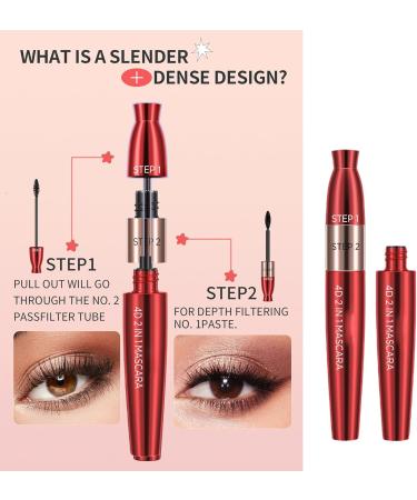 4D Lengthening Curling Mascara 4D Lengthening Curling Mascara 2 In 1 Waterproof 4D Lengthening Curling Mascara for Straight Lashes Waterproof (3pcs) - Buy Online on GoSupps.com
