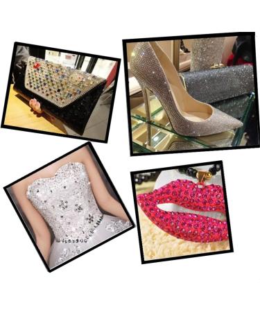 3000 Pieces SS12 3mm Flatback Rhinestones Clear Glass Round Gems Crystals for Nail Art DIY Crafts Clothes Shoes Bags (Dark Coffee) - Buy Online on GoSupps.com