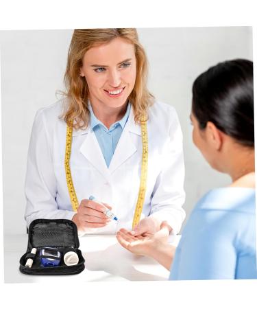 Solustrious Blood Sugar Measuring Device & Portable Oximeter Bag Set - 6-Piece Etui for Travel Fingertip Use & Black Oxford Storage - Buy Online on GoSupps.com