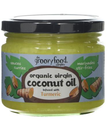The Groovy Food Company Organic Virgin Coconut Oil Infused With Turmeric 283ml - Buy Online on GoSupps.com