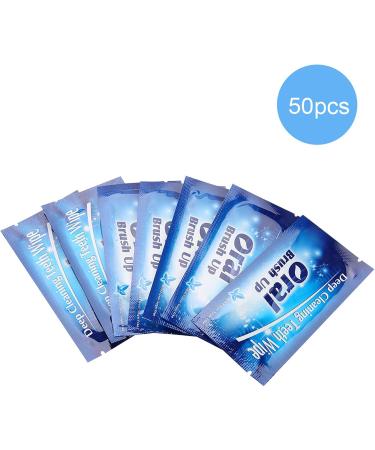 50pcs Dental Toothbrush Cloth - Deep Cleaning Wipes for Oral Care | Tooth Cleaning Tool - Buy Online on GoSupps.com