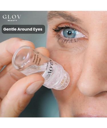 Glov Beauty Micro Infusion System for Face & Lips 0.25mm 24k Gold Cosmetic Facial Stamp with Hyaluronic Acid, Collagen Peptides & Licorice Root Serum Ampoules (1x Infusion Application, 3x Serums) - Buy Online on GoSupps.com