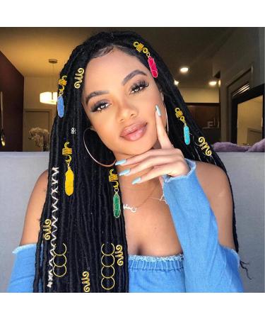 Kaiersi 41 Pcs Crystal Gemstone Hair Jewelry for Dreadlocks and Braids - Golden Loc Beads, Cuffs, Rings & Accessories - Buy Online on GoSupps.com