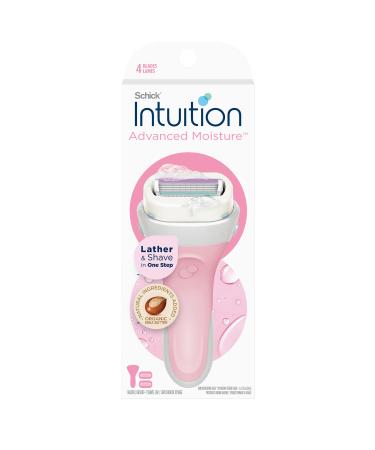 Schick Intuition Advanced Moisturizing Womens Razor with Shea Butter, 1 Handle with 2 Refills