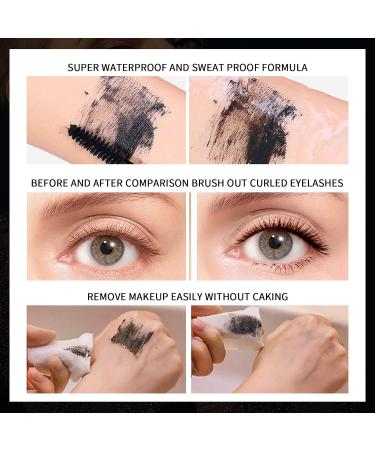Mimore Mascara 4D Silk Fiber Eyelashes Waterproof Mascara Black Luxuriously Longer Thicker & Volumizing Lashes Advanced Smudge-Proof Formula Mascara (Black) - Buy Online on GoSupps.com