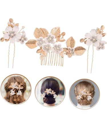 HAPINARY 1 Set Leaves and Flowers Hair Comb Wedding Hair Accessories for Brides Flower Hair Combs Flower Hair Clips for Women Bride Headpieces for Wedding Hair Accessories for Bridesmaids - Buy Online on GoSupps.com