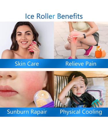 Ice Cube Face Roller - Brighten Skin & Enhance Glow | Reusable Mini Facial Treatment for Eyes & Neck | Pink De-Puffing Roller - Buy Online on GoSupps.com