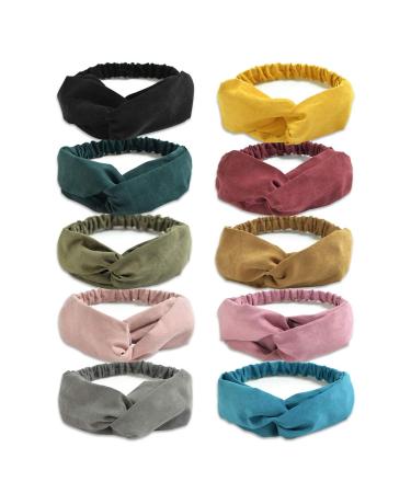 Generic SZH9 Ten pieces suede headband set Acrylic
