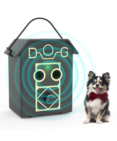 Antibell for dogs 3 frequency levels ultrasound anti barking device dog antibell device 50ft anti-bell devices dog training aid safe collar dog small large inside outdoor area dog barks gray#0301def