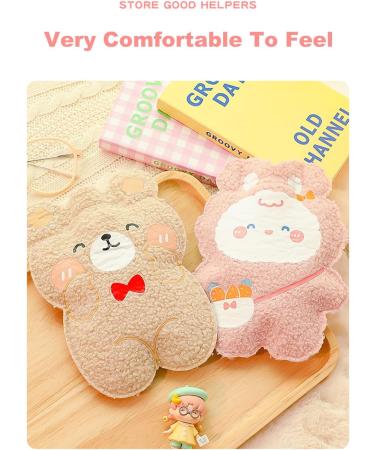 MAZALA 2 x Cartoon Plush Bear Hot Water Bottles - Cozy Cover for Kids & Adults | Hot Compress for Warmth - Buy Online on GoSupps.com