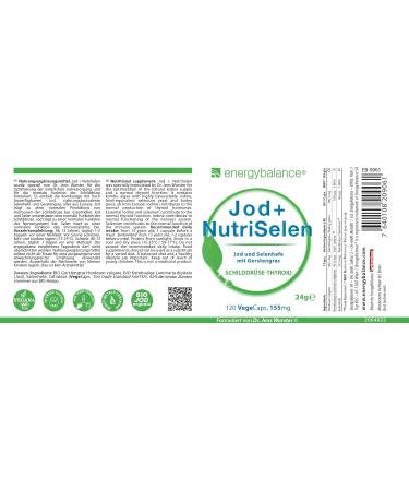 Energy Balance Iodine + Nutriselen - Thyroid Support Complex Capsules | Vegan Gluten-Free 120 Vegecaps - Boost Thyroid Health Naturally - Buy Online on GoSupps.com