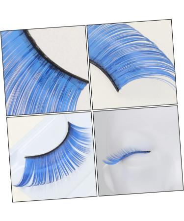 minkissy 2 Pairs Blue Long Eyelashes Halloween Artificial Eyelashes Dramatic Long Lashes Eyelashes with Color Nature Fluffy Long Lashes Cosplay Eyelashes False Eyelashes 3d Lengthen - Buy Online on GoSupps.com