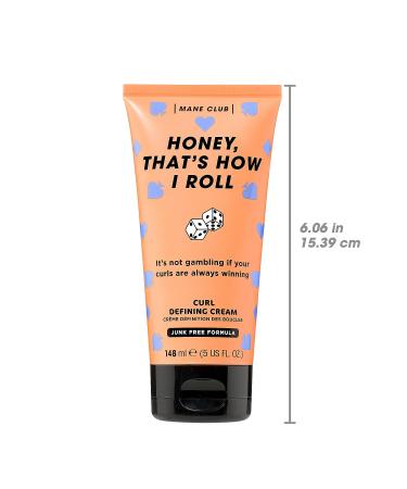 MANE CLUB Honey That's How I Roll Curl Defining Cream - 5 oz - Cruelty-Free, Vegan, No Sulfates or Parabens - Buy Online on GoSupps.com